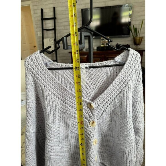 Sadie and Sage Button Down Cardigan Sweater Grey Womens Size S - Picture 4 of 5